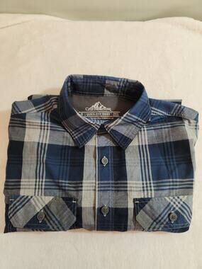 Croft & Barrow Quick Dry Shirt Mens Small Blue Short Sleeve Breathable Beach